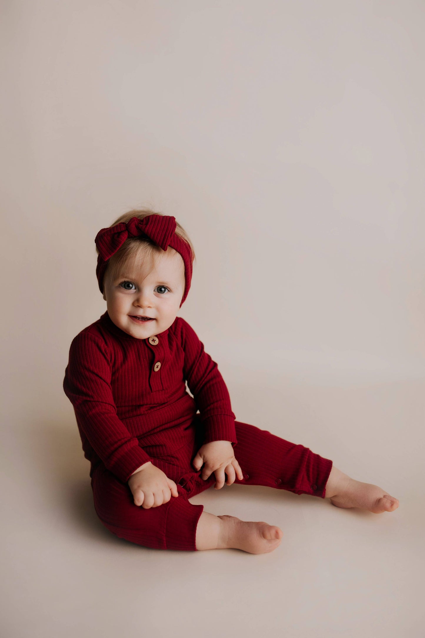 Baby Ribbed Playsuit with Pockets and Bow