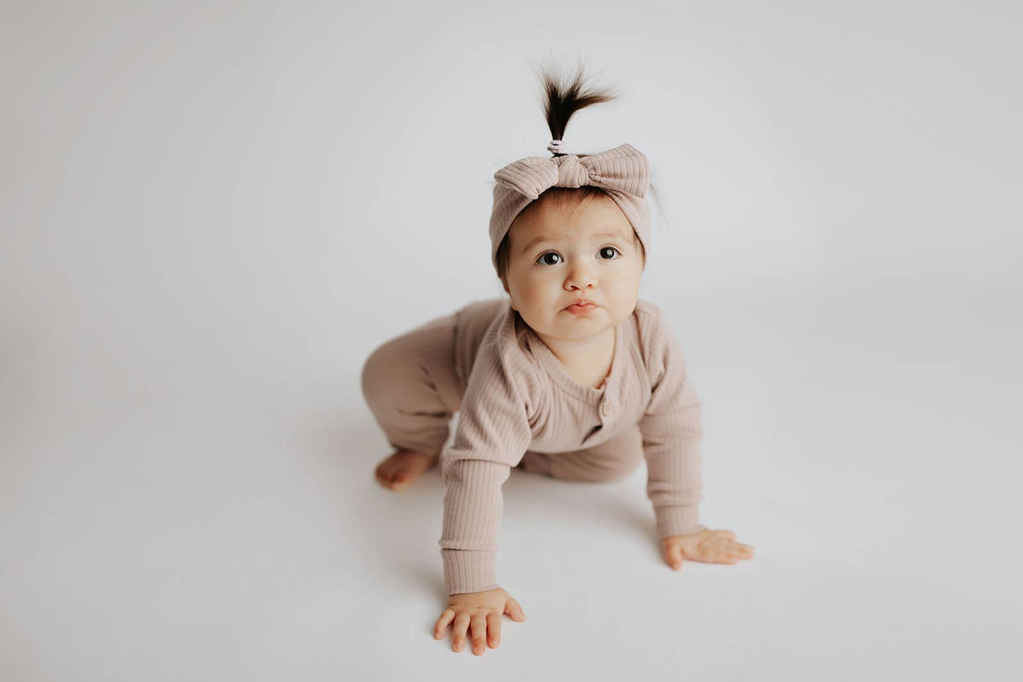 Baby Ribbed Playsuit with Pockets and Bow