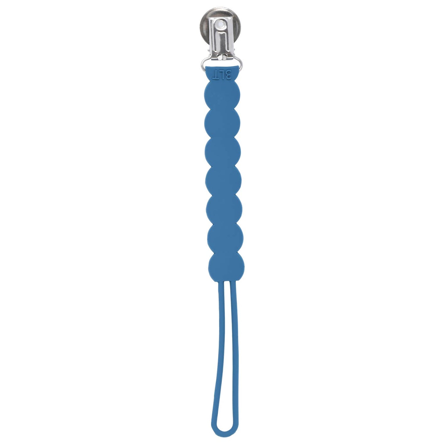 Waverly Blue All Silicone Modern Pacifier Clip