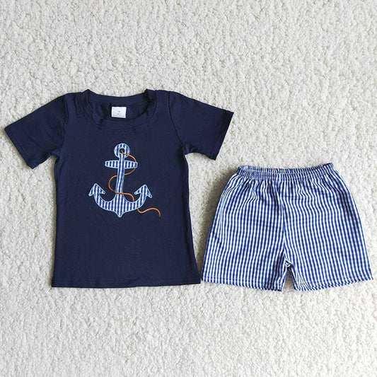 Boy Anchor Shorts Outfit