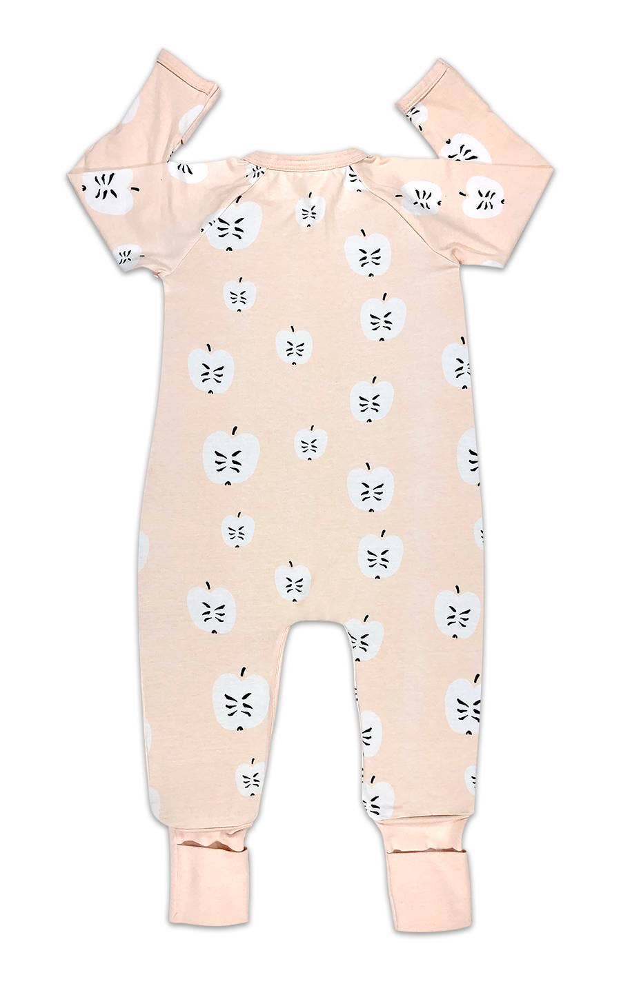 Apples, Peach Baby Pajamas