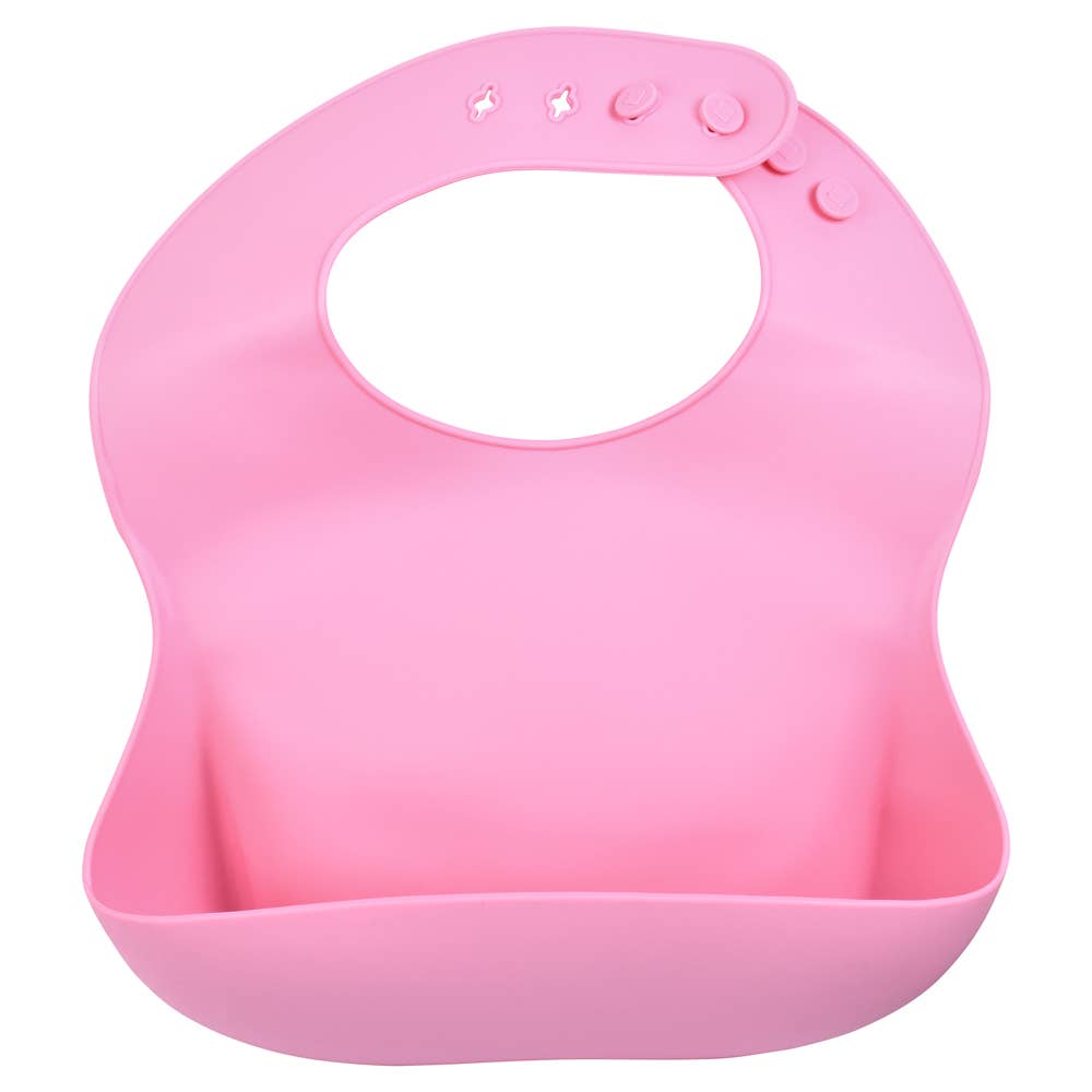 Rose Silicone Bib with Crumb Catcher