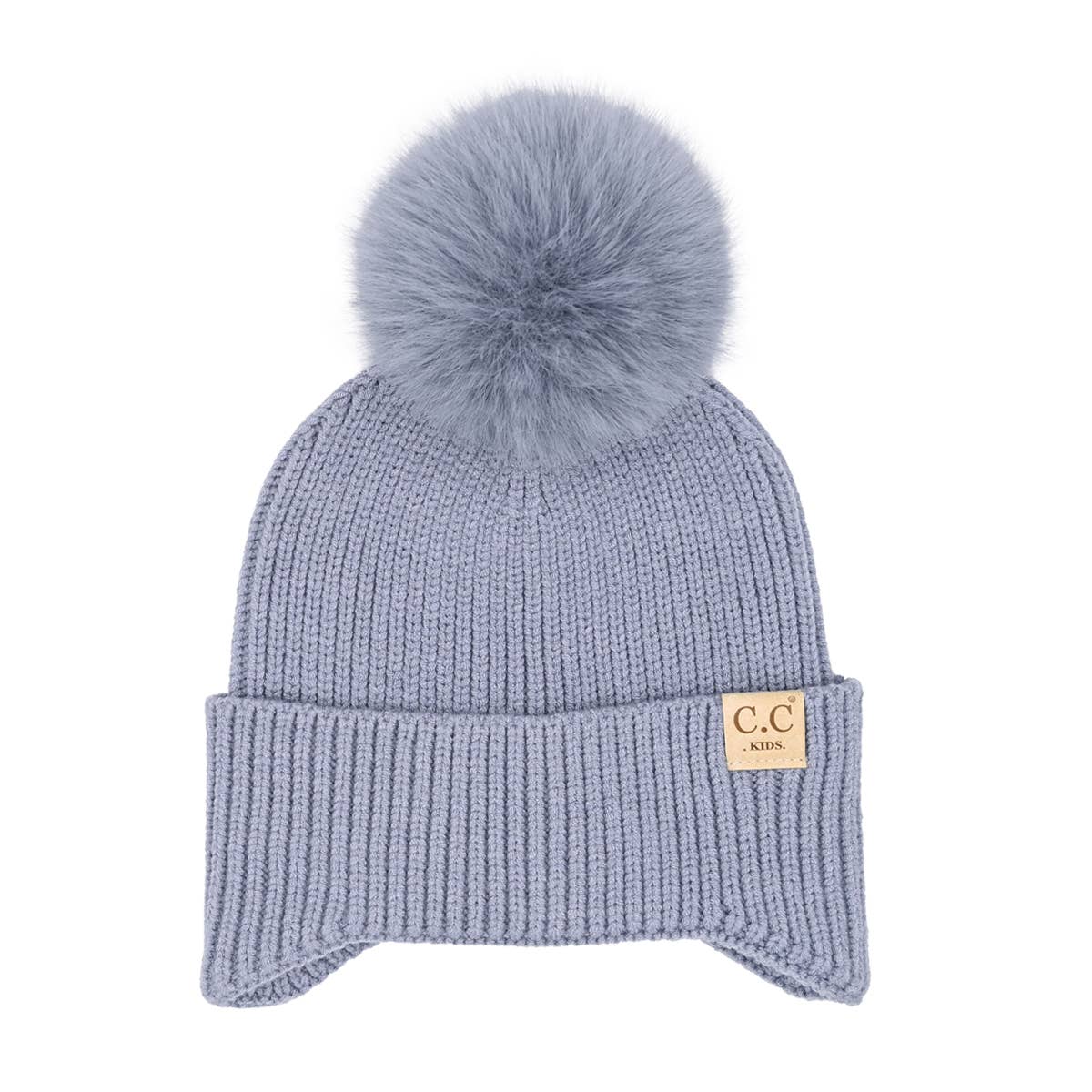 KIDS Ear Flap Double Pom C.C Beanie KDHTC0078