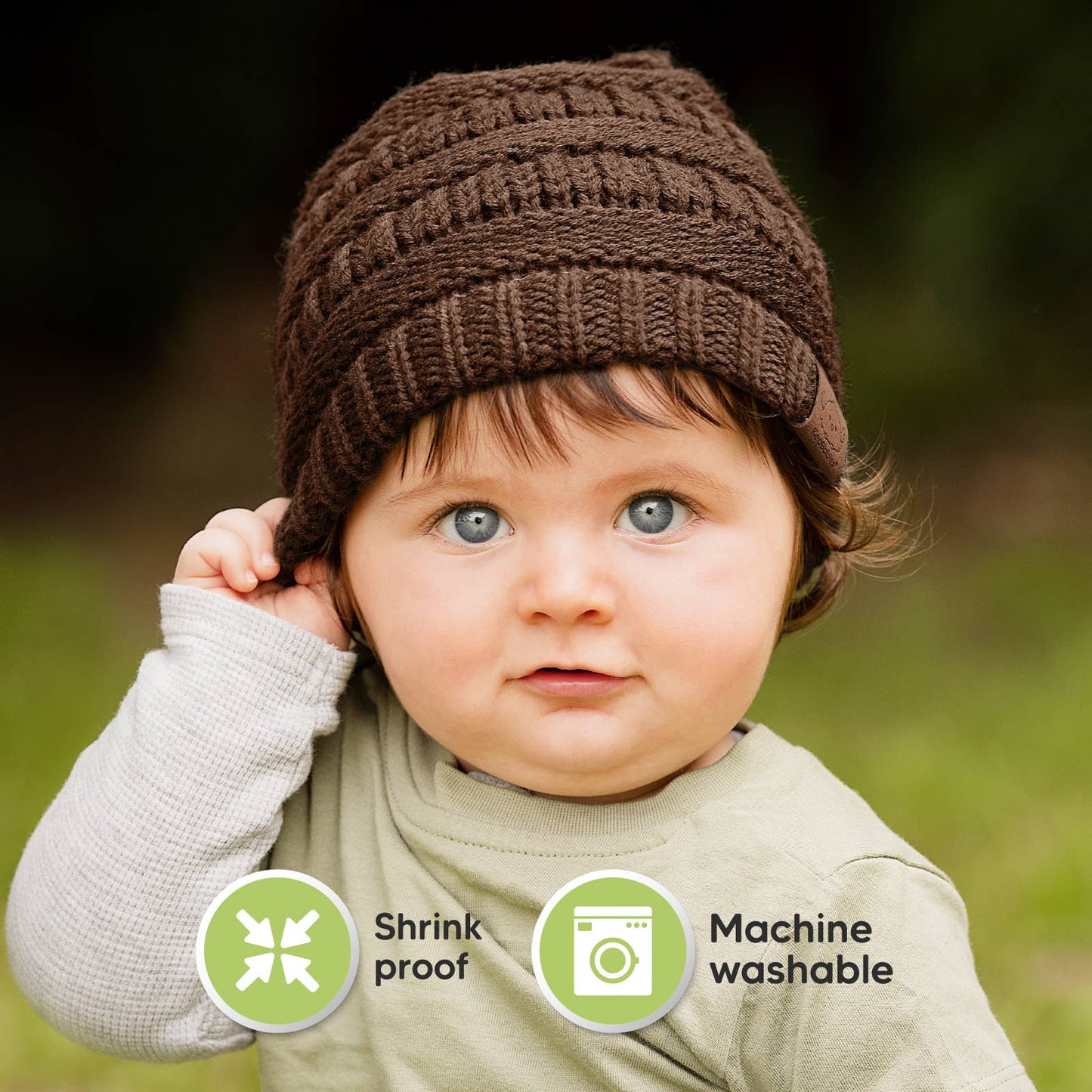 KeaBabies 3-Pack Warmzy Baby Beanies (Icelandic, M)