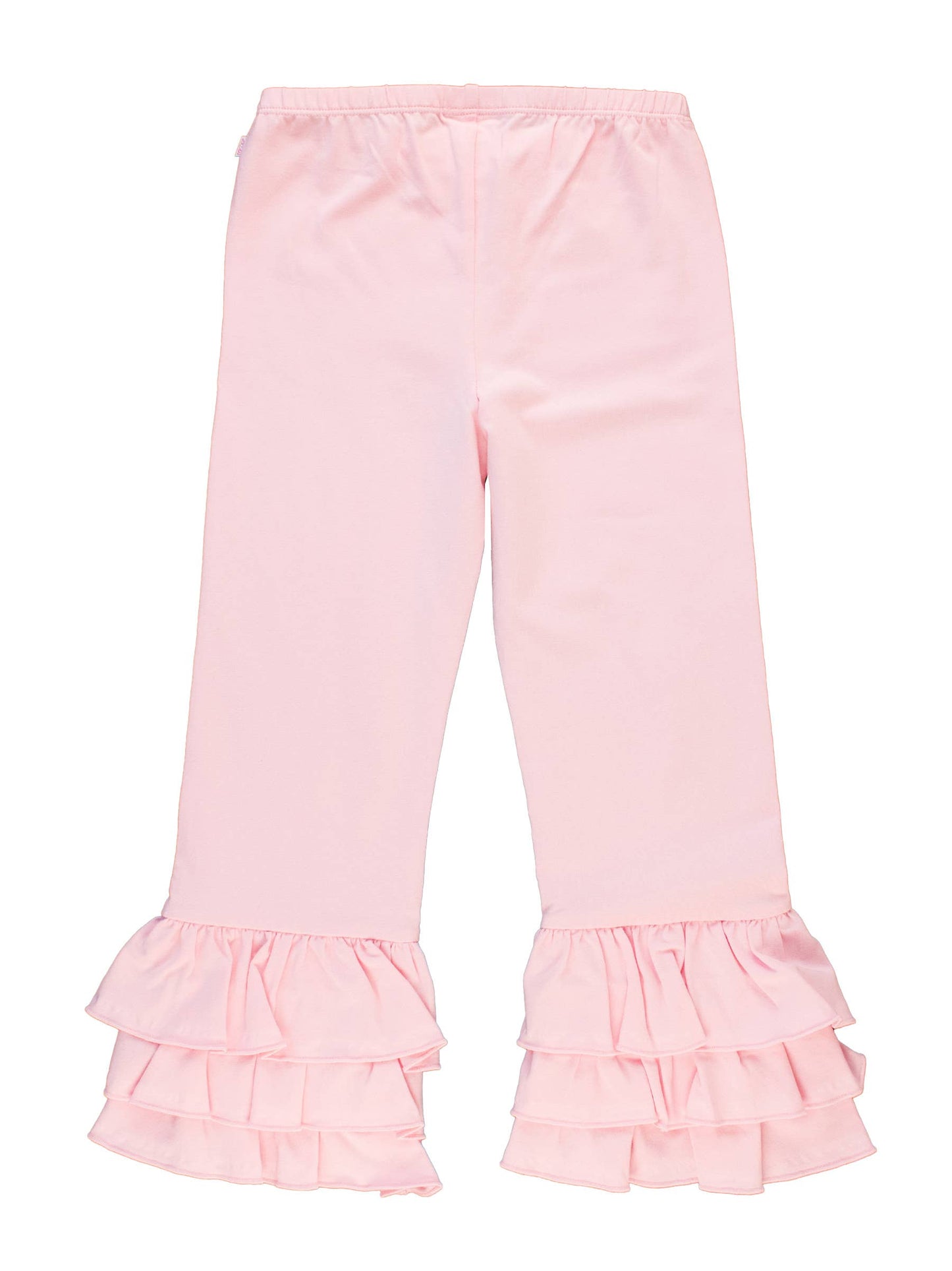 Girls Pink Ruffle Flare Pants