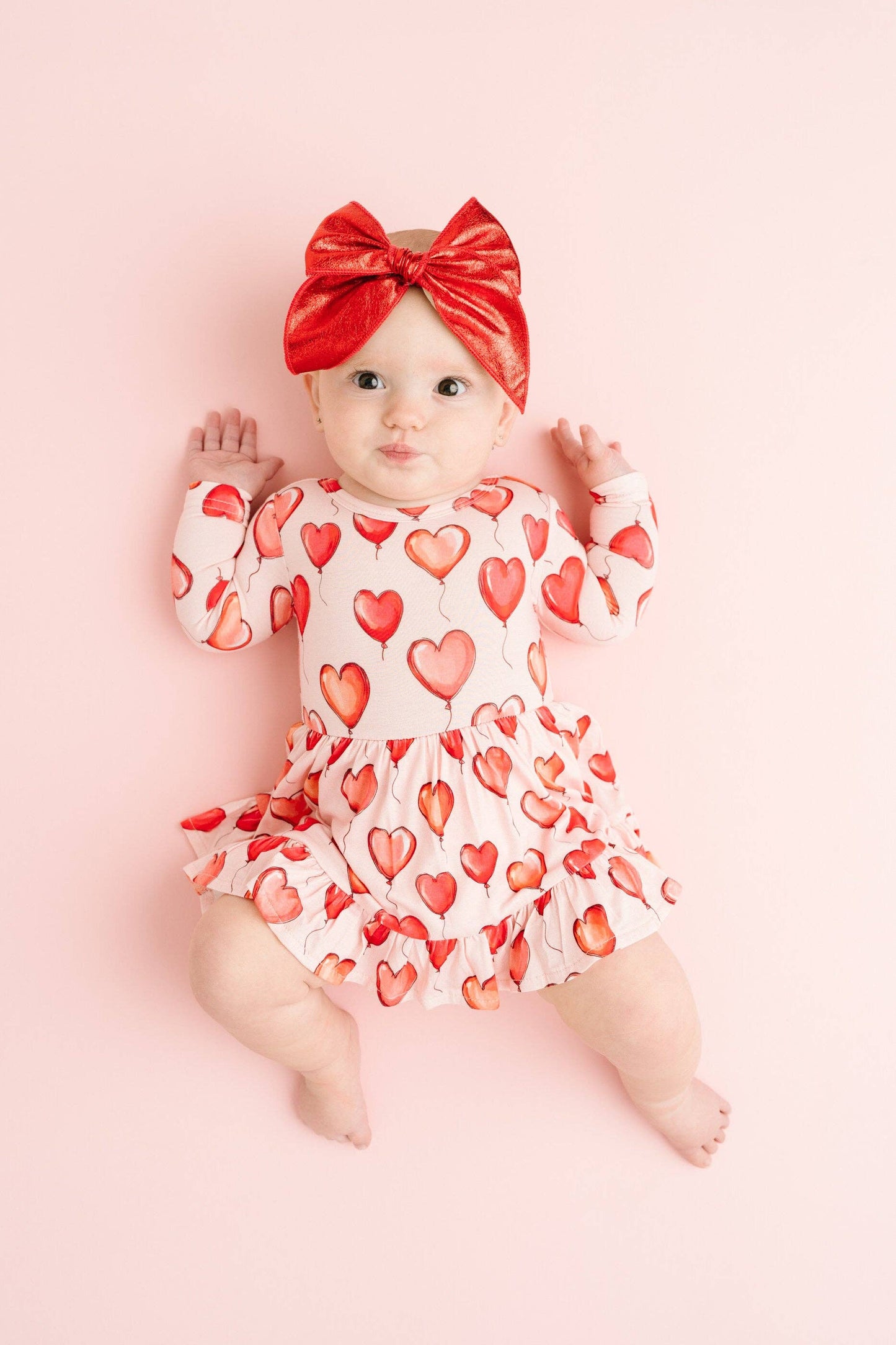 Red Heart Balloons Bodysuit Dress