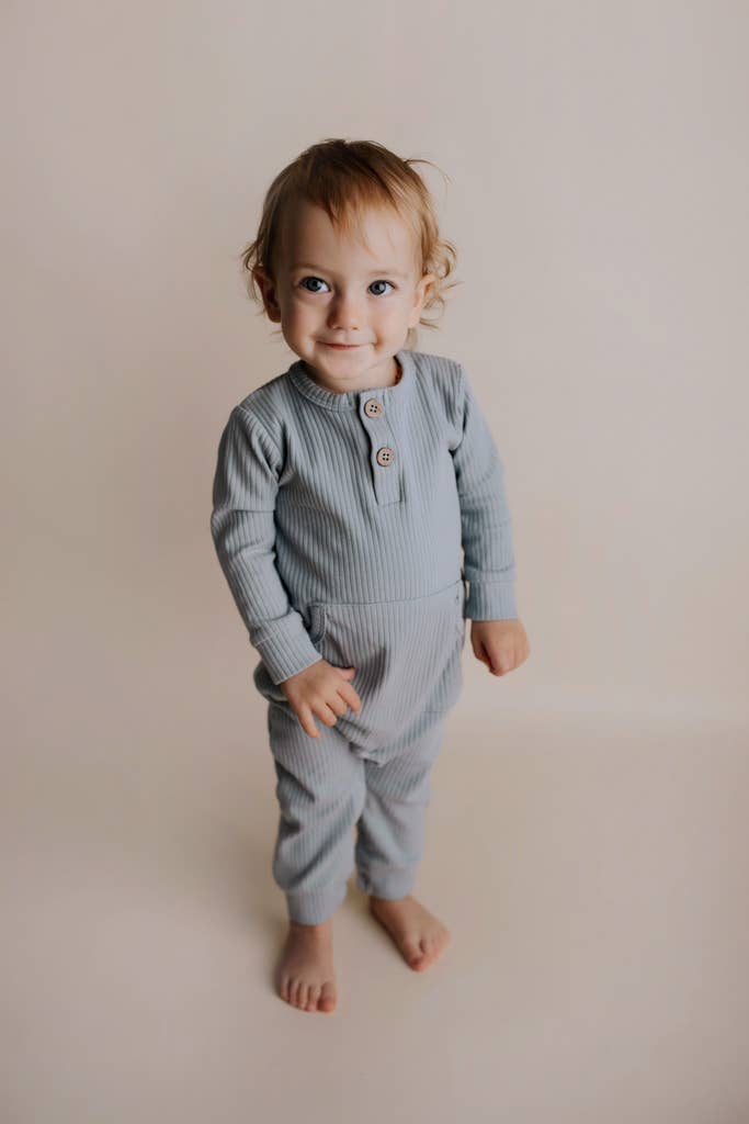 Baby Ribbed Playsuit with Pockets