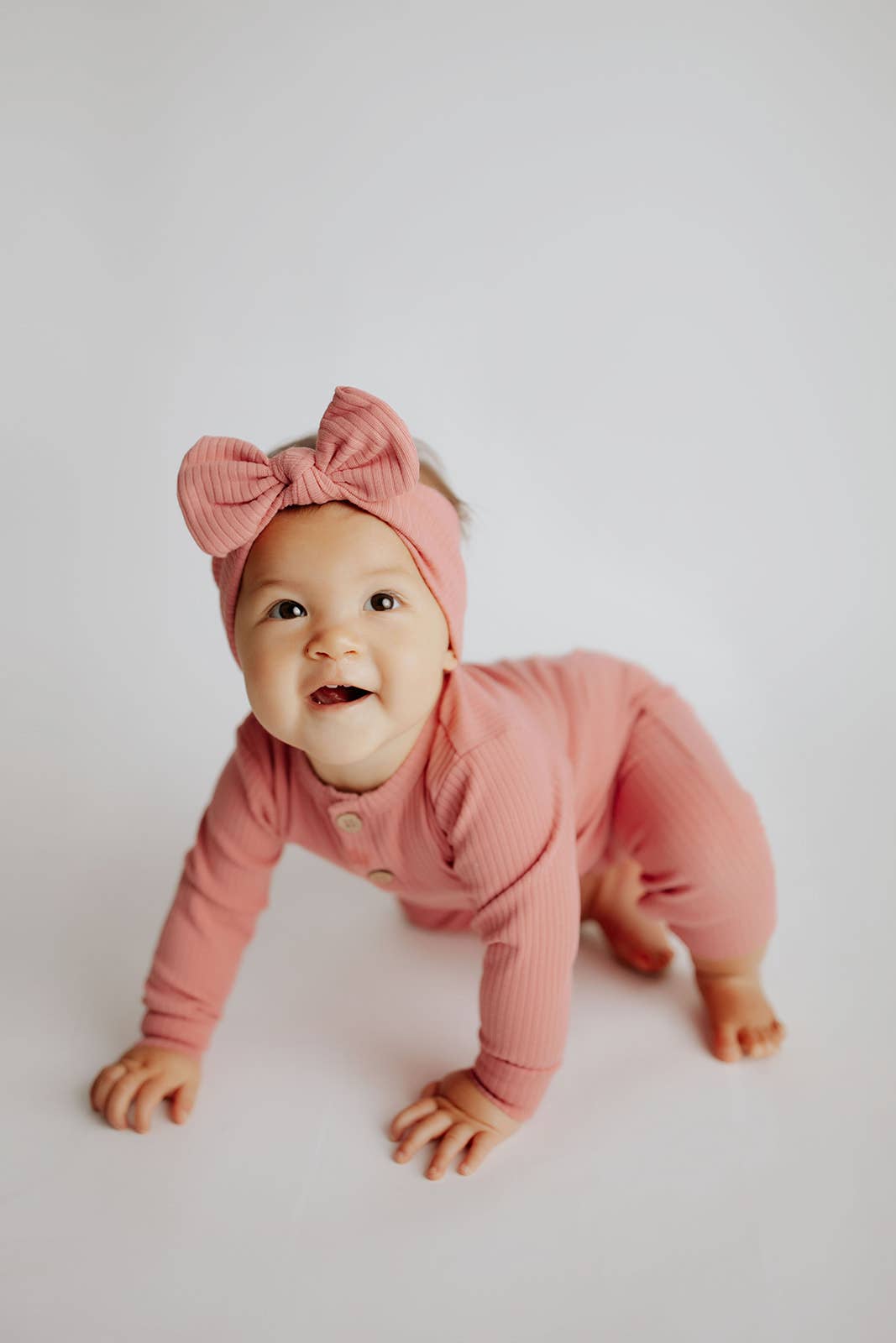 Baby Ribbed Playsuit with Pockets and Bow