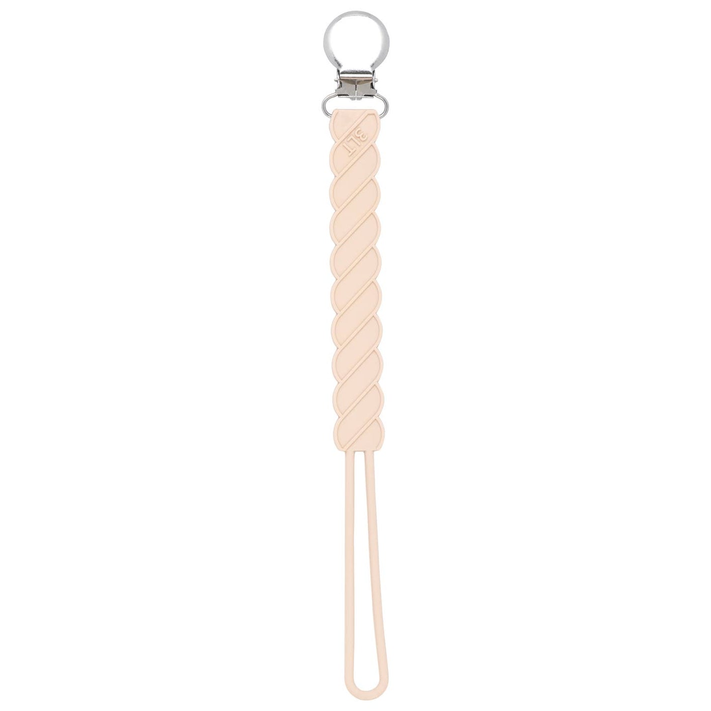 Twist Tan All Silicone Modern Pacifier Clip