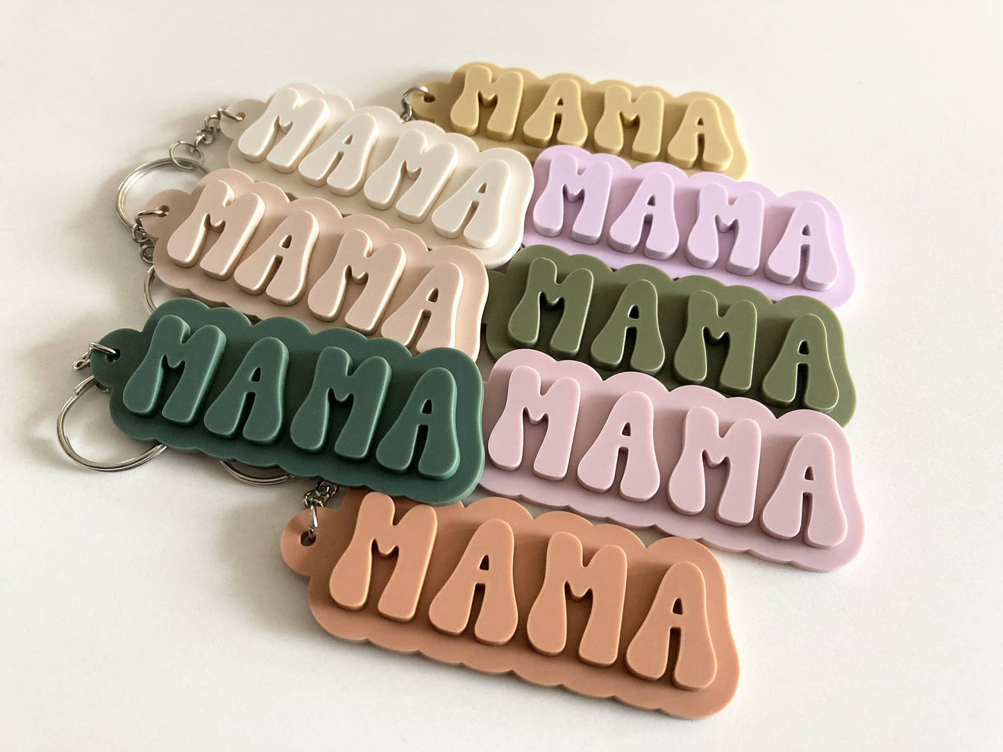 Monotone Mama Acrylic Keychain