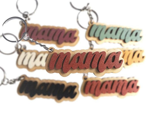 Retro Mama Keychain