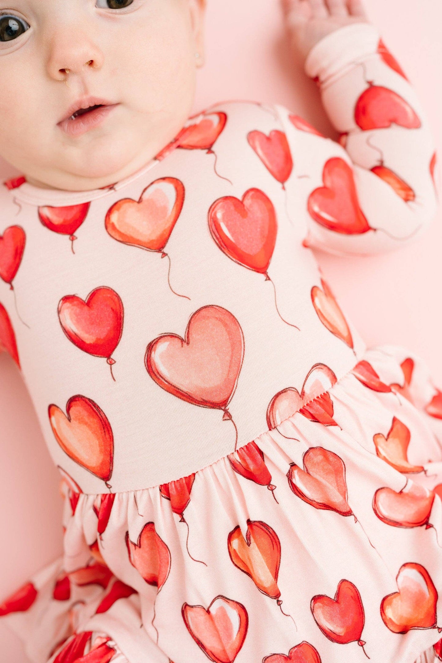 Red Heart Balloons Bodysuit Dress