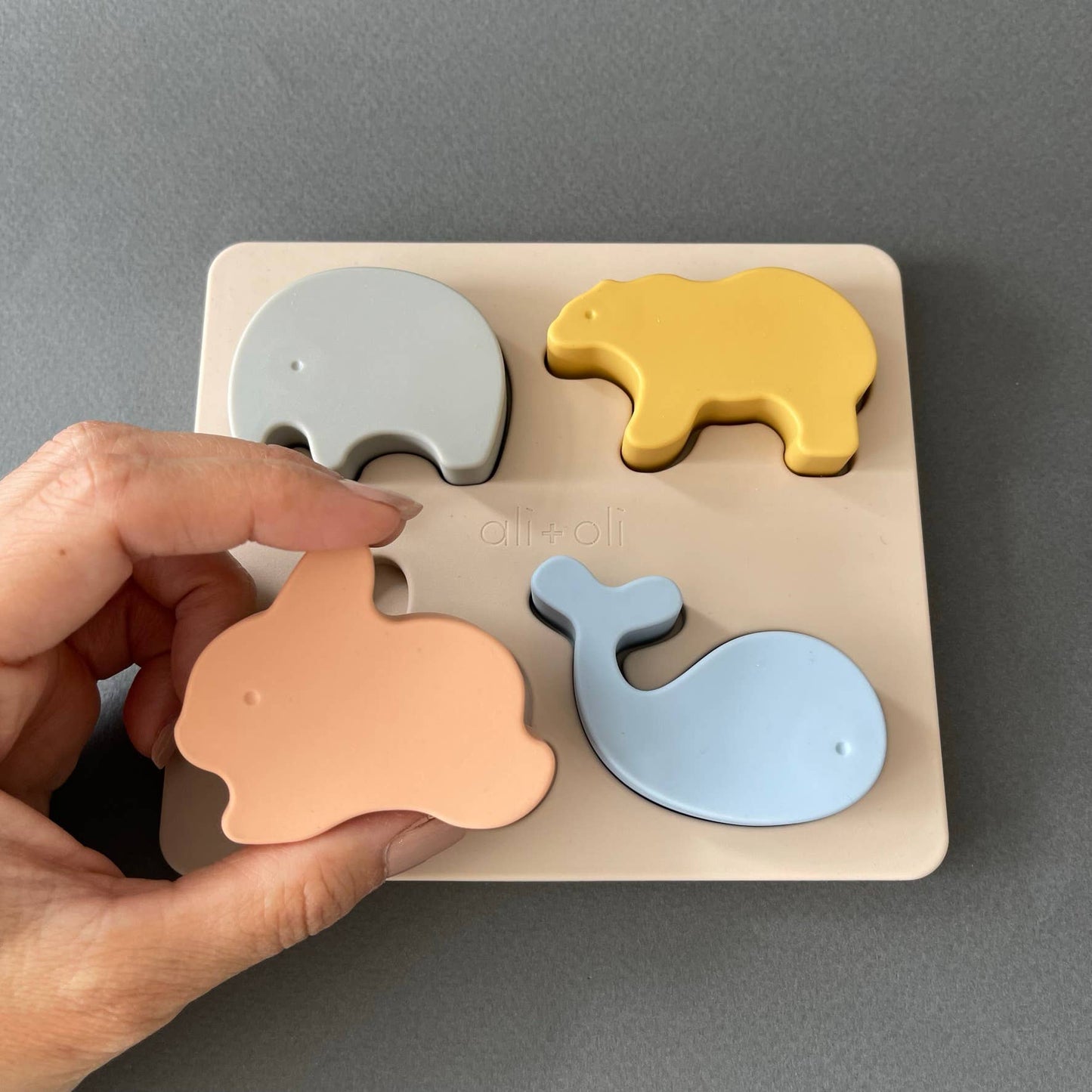 Baby Soft Silicone Mini-Animal Puzzle (4pc) Toys for Toddler