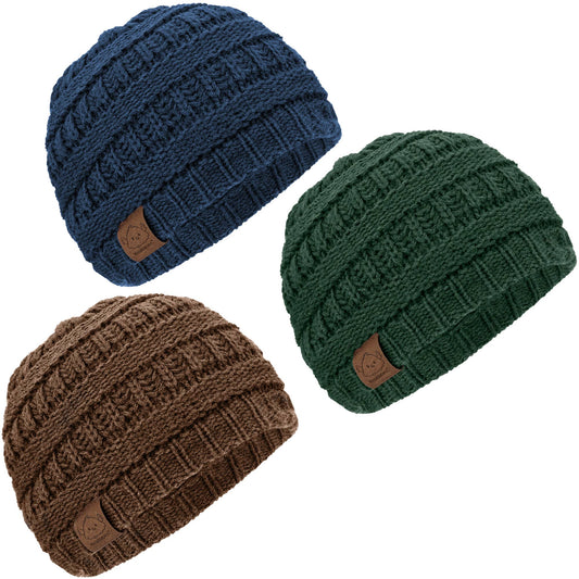 KeaBabies 3-Pack Warmzy Baby Beanies (Icelandic, M)