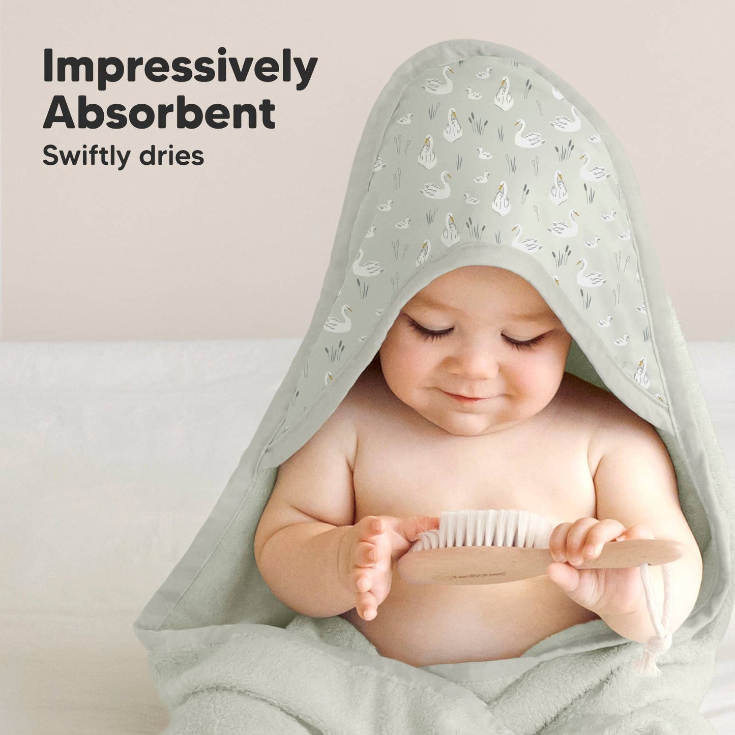 KeaBabies Luxe Baby Hooded Towel