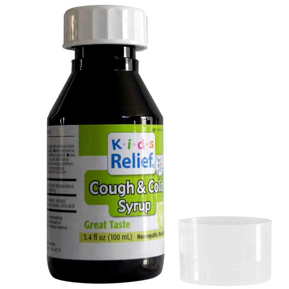 Kids Relief Cough&Cold Syrup for Kids 0-12 Years, 3.4oz