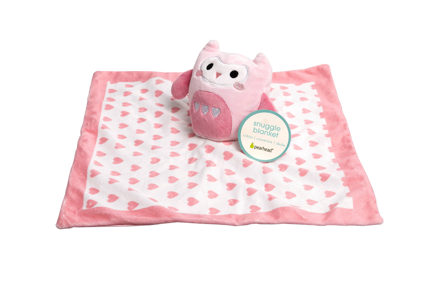 Owl Lovey Blanket, Baby Blanket Pink