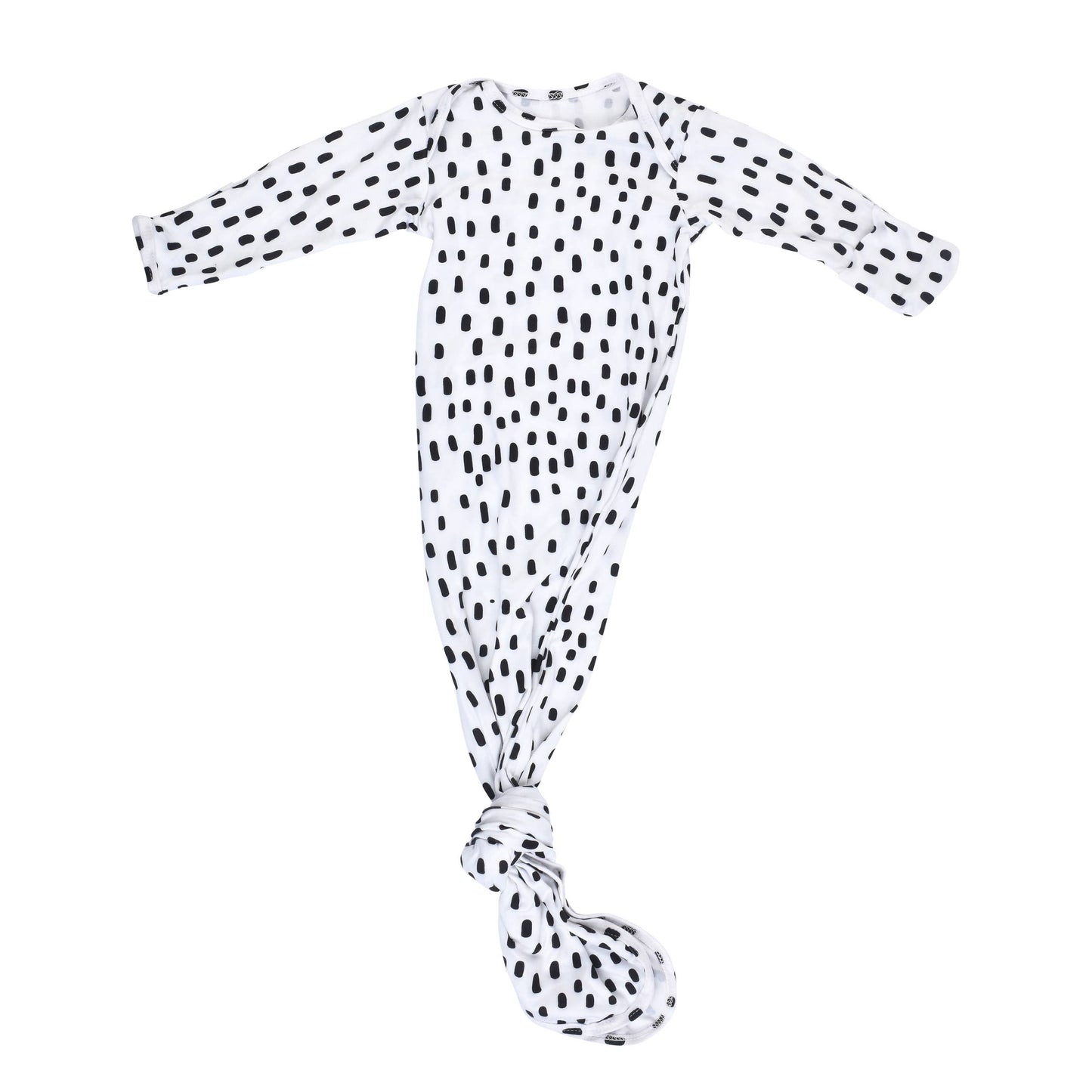 Black & White Poka Dot Knotted Gown