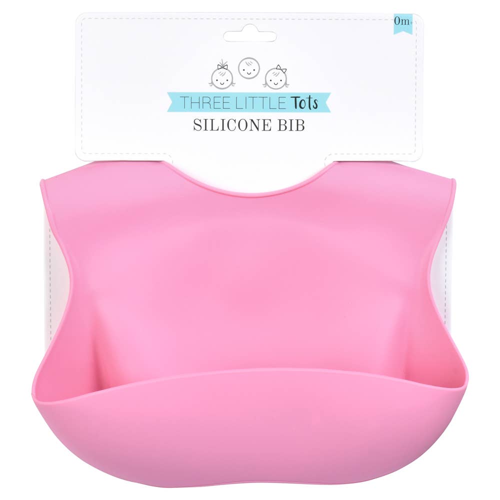 Rose Silicone Bib with Crumb Catcher