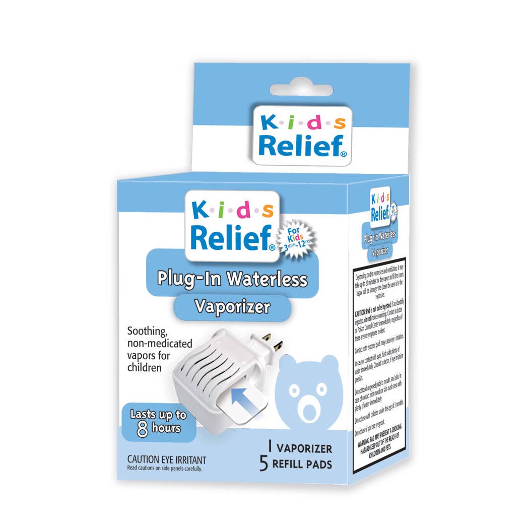 Kids Relief Plug-in Waterless Vaporizer +Refills, Eucalyptus